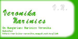 veronika marinics business card